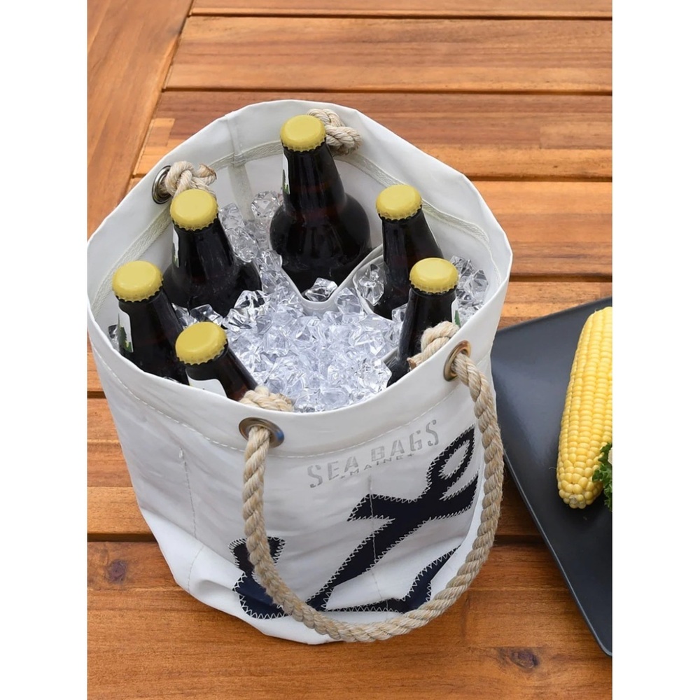 NWT☀️🔥Sea Bags - Red Stripe Recycled Sail Beverage Bucket - OS - Picture 3 of 4